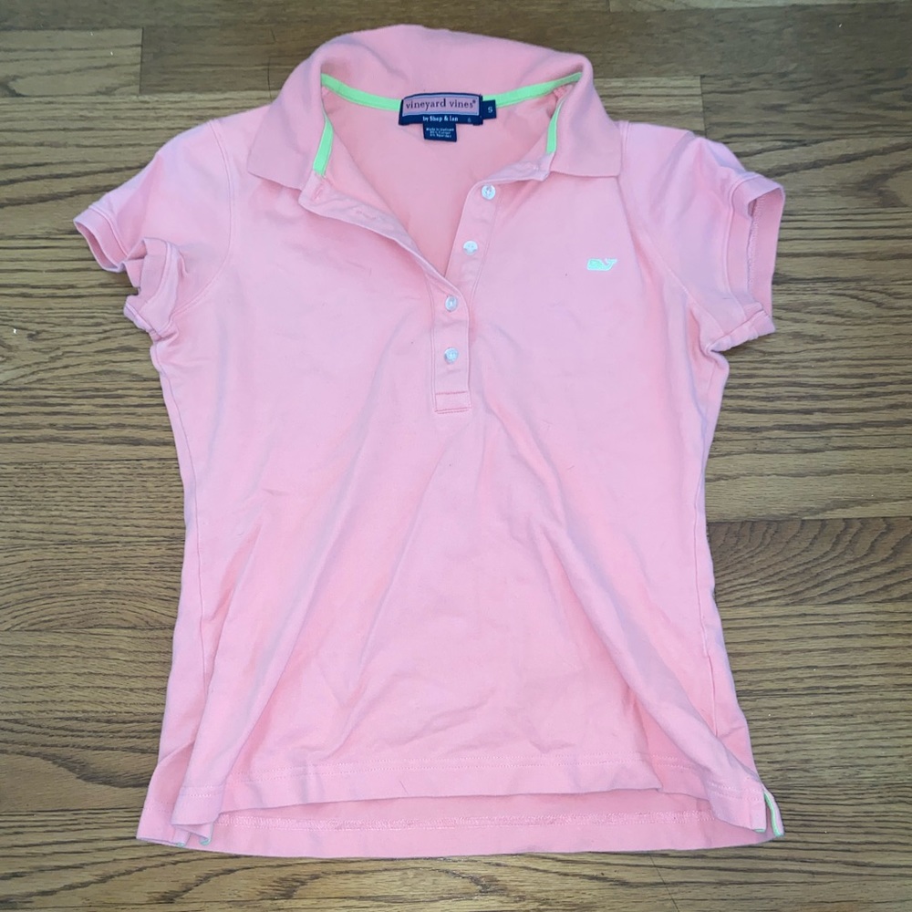 Vineyard Vines Pink Collard Shirt, Size Small
